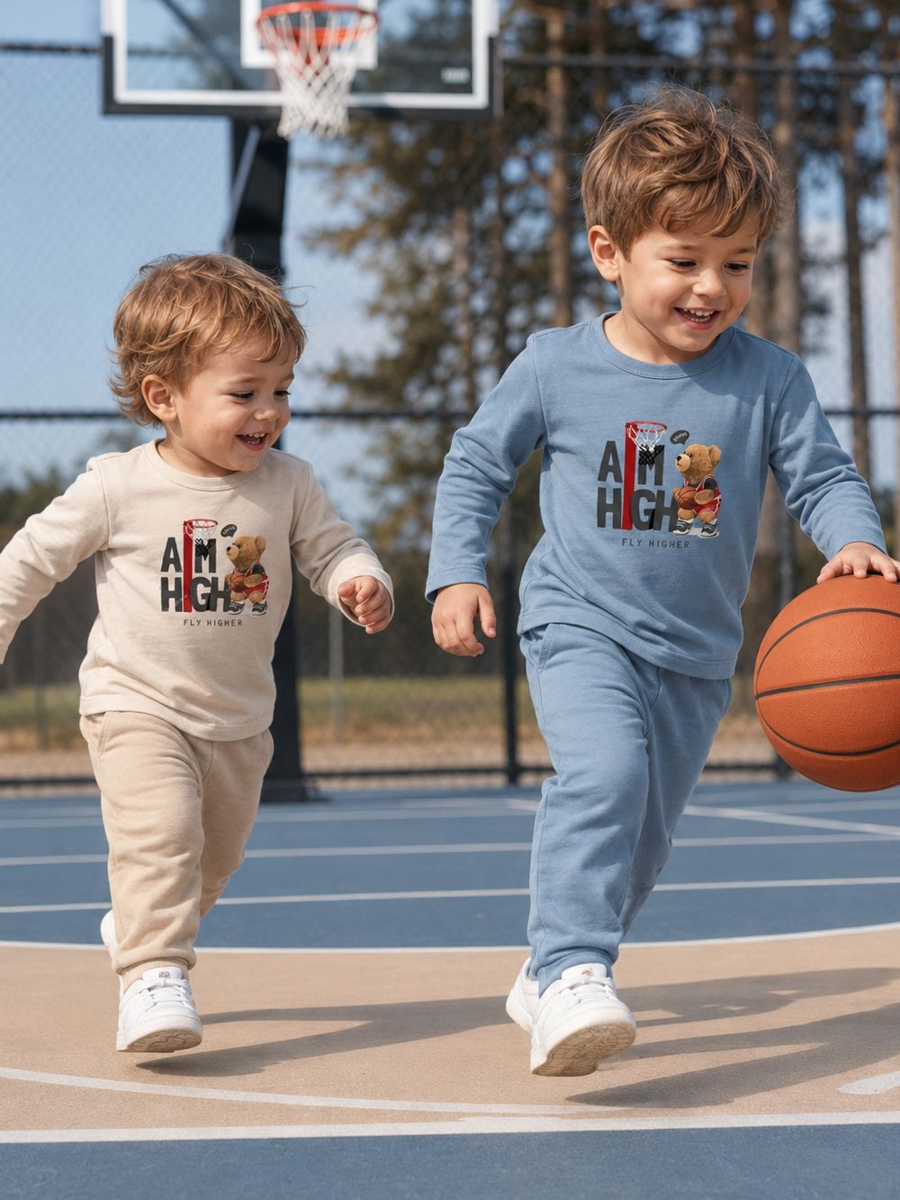 Fiú hosszú ujjú póló BASKET BEAR