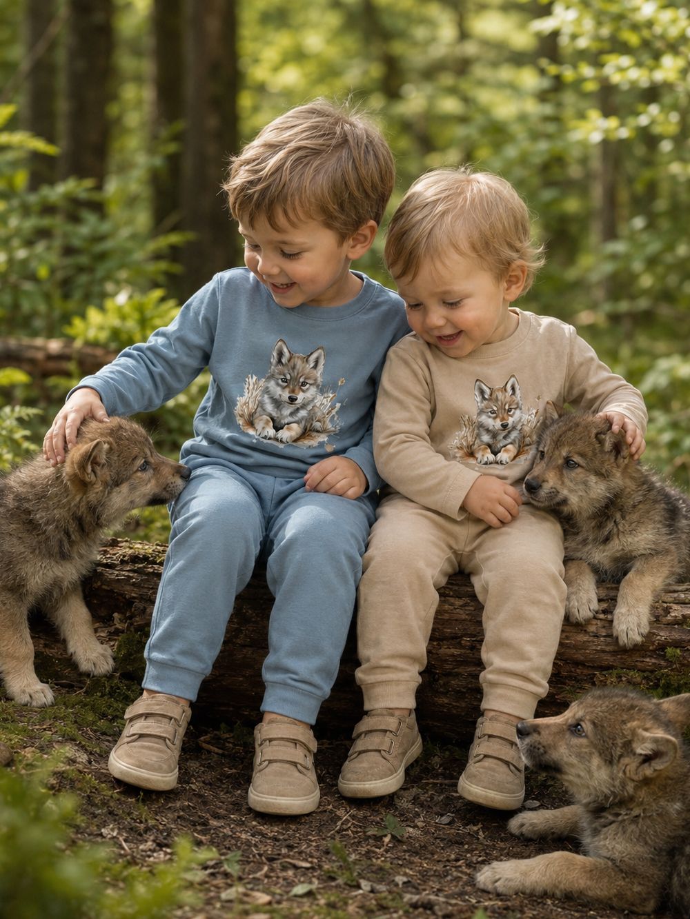 Fiú hosszú ujjú póló CUTE WOLF