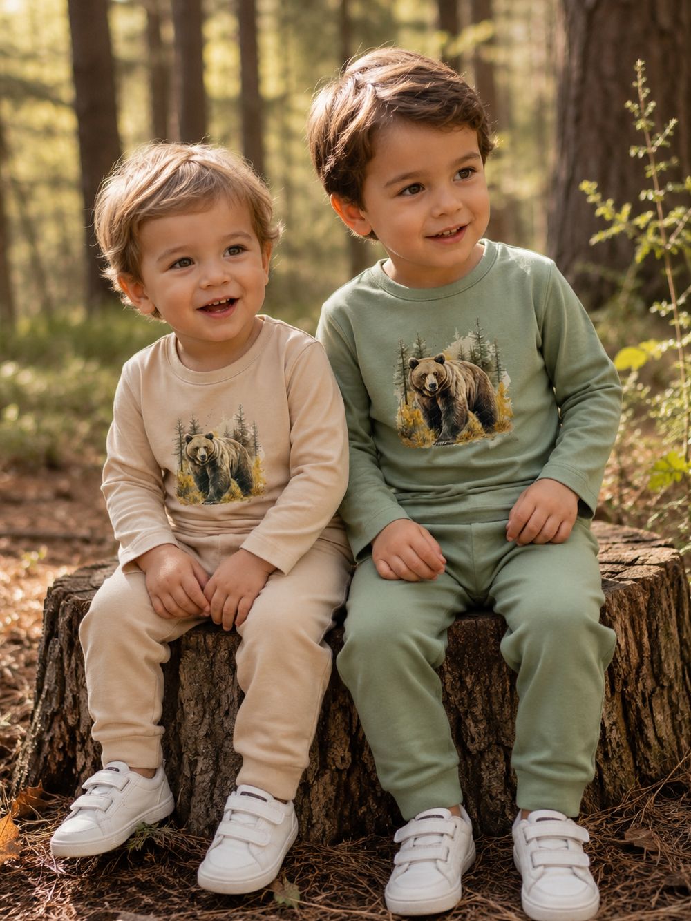 Fiú hosszú ujjú póló WOODLAND BEAR