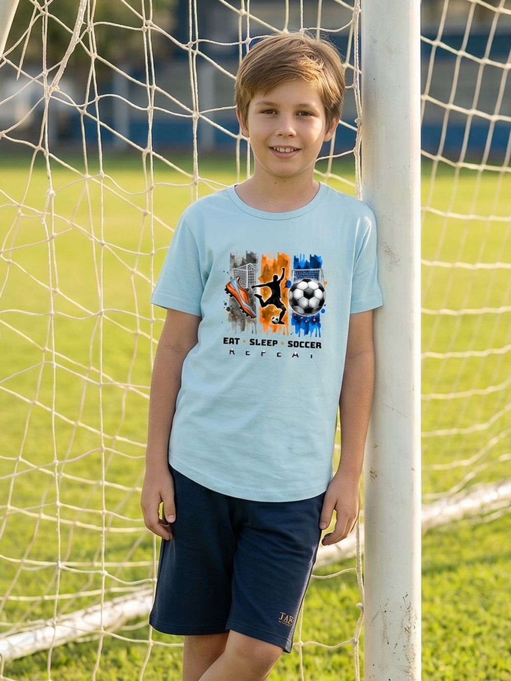 Fiú rövid ujjú FOOTBALL TIME póló