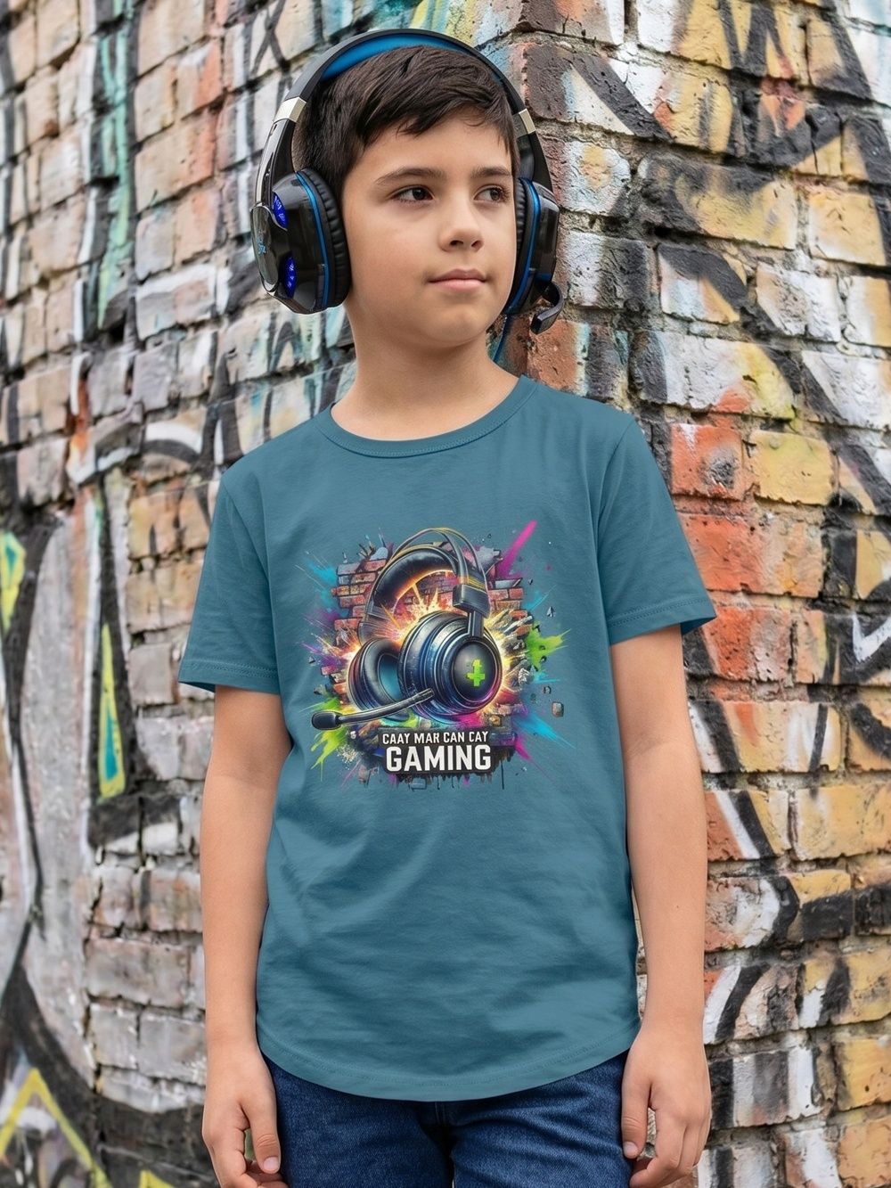 Fiú rövid ujjú GAMING póló