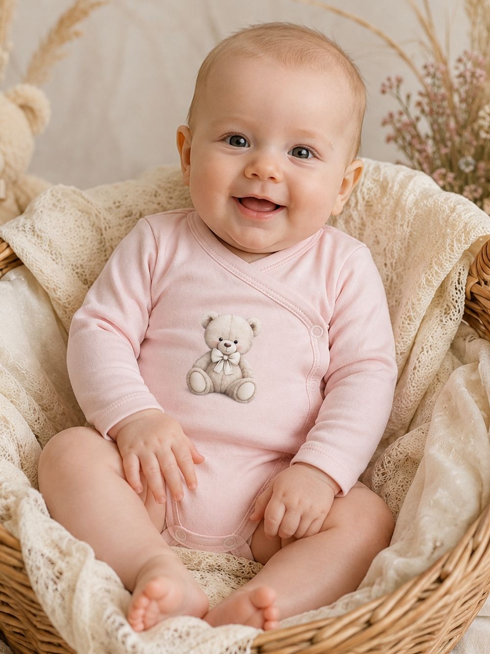 Gyermek hosszú ujjú, átköthető bodyk LITTLE BEAR