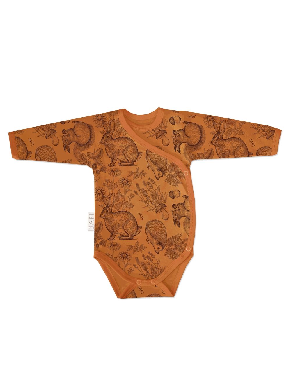 Gyermek hosszú ujjú, átköthető bodyk WOOD