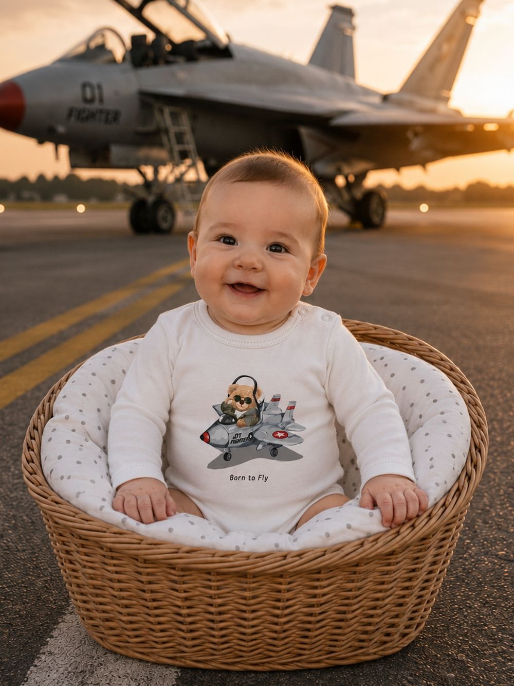 Gyermek hosszú ujjú bodyk BORN TO FLY