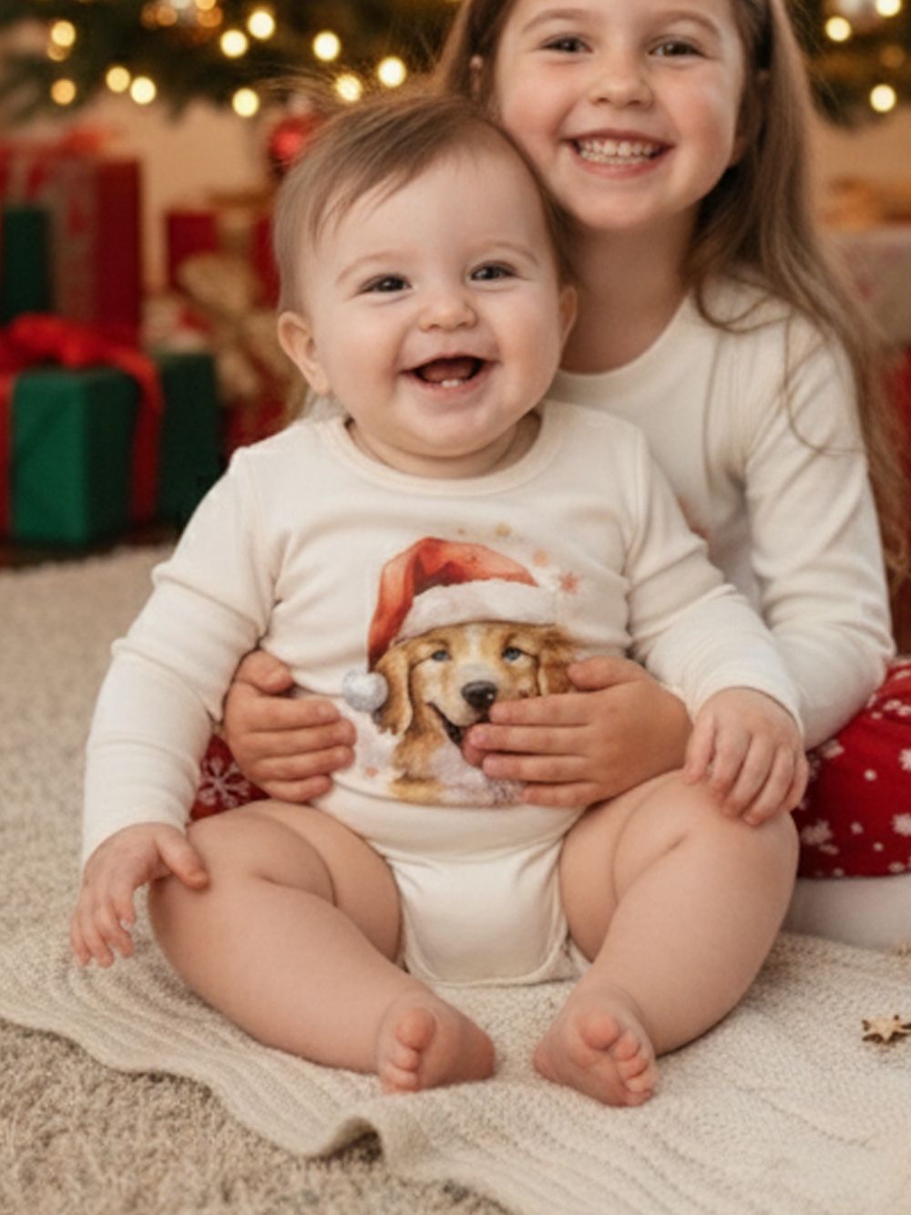 Gyermek hosszú ujjú bodyk CHRISTMAS DOG