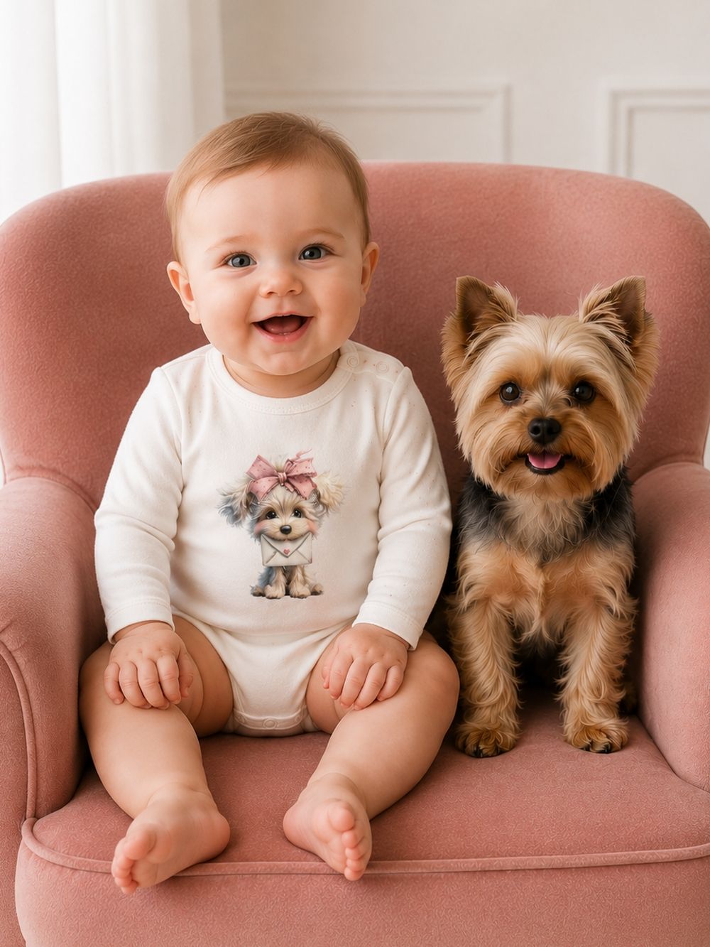 Gyermek hosszú ujjú bodyk LITTLE PUPPY
