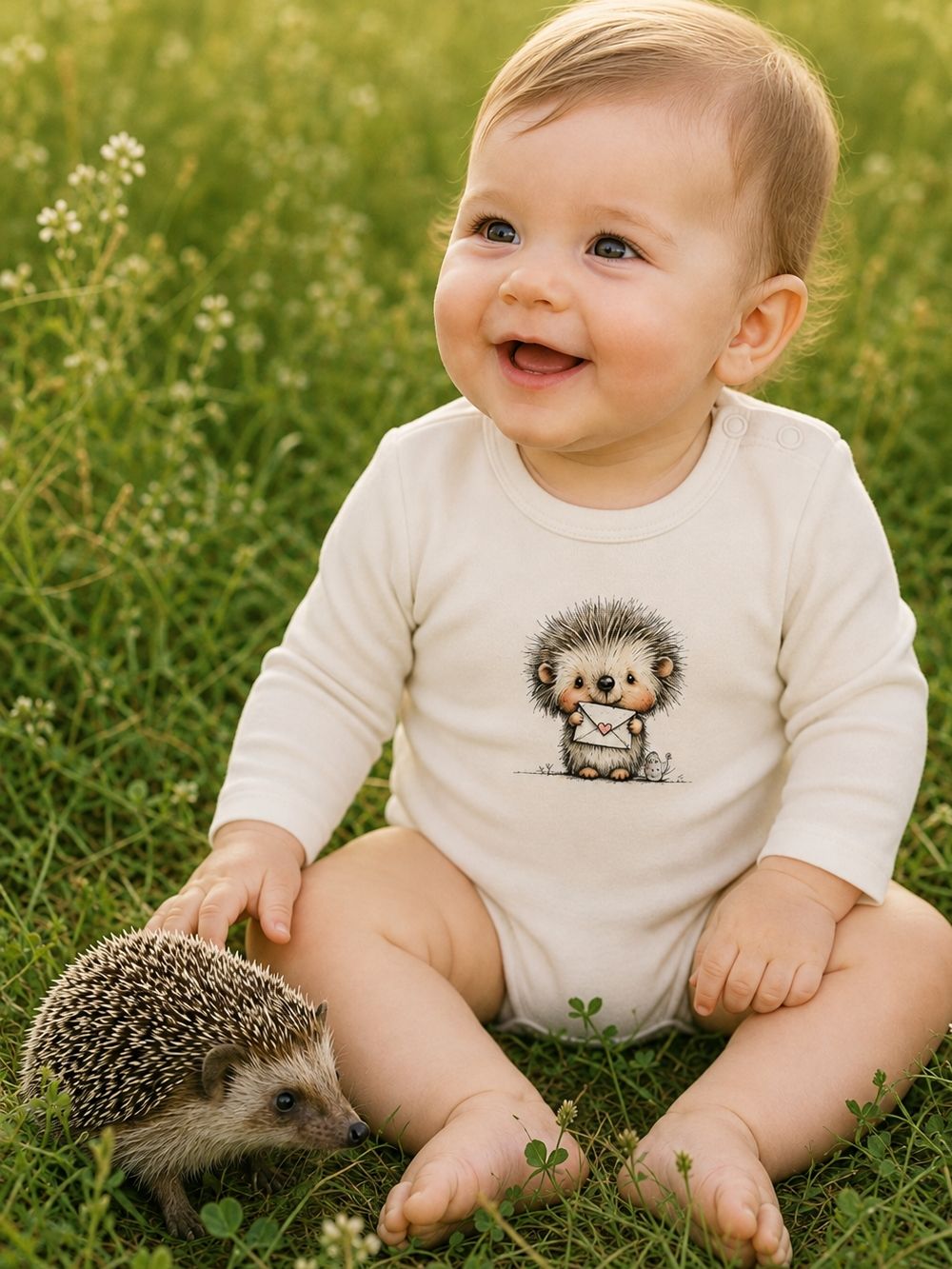 Gyermek hosszú ujjú bodyk LOVELY HEDGEHOG