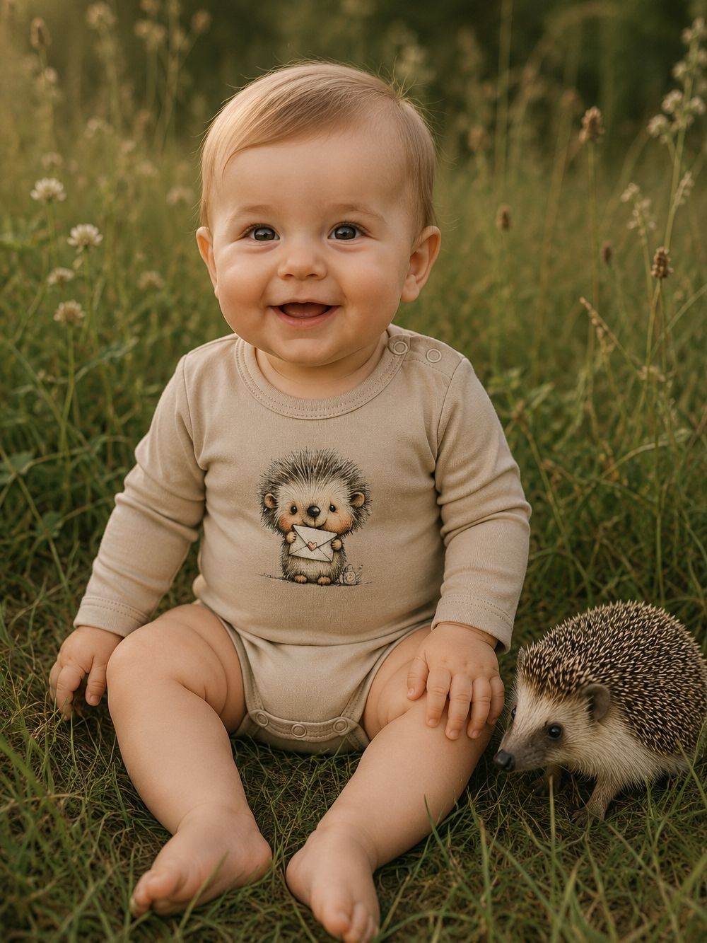 Gyermek hosszú ujjú bodyk LOVELY HEDGEHOG