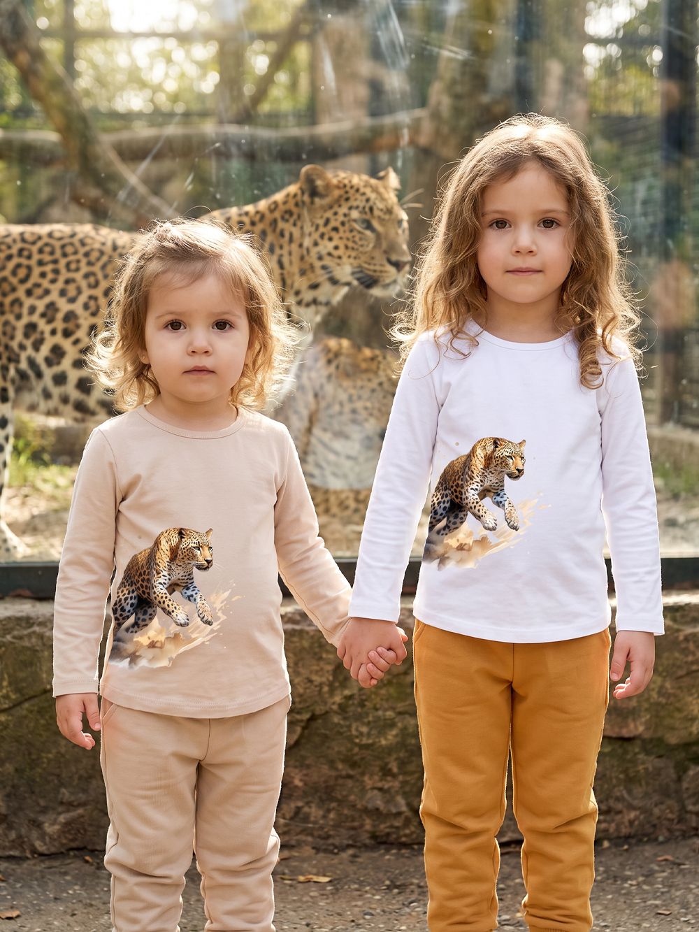Lányka hosszú ujjú póló WILD LEOPARD