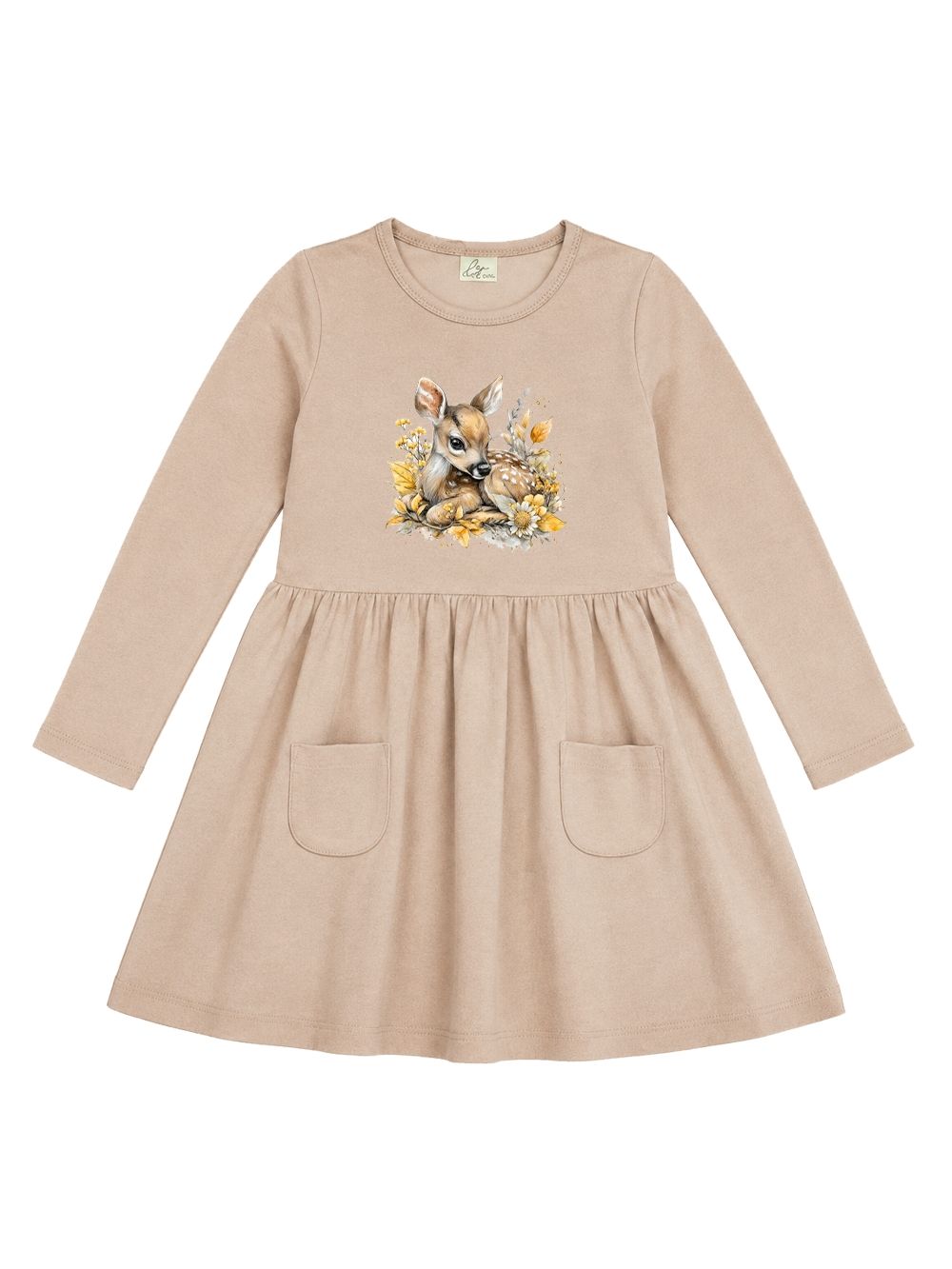 Lányka hosszú ujjú ruha CUTE FAWN