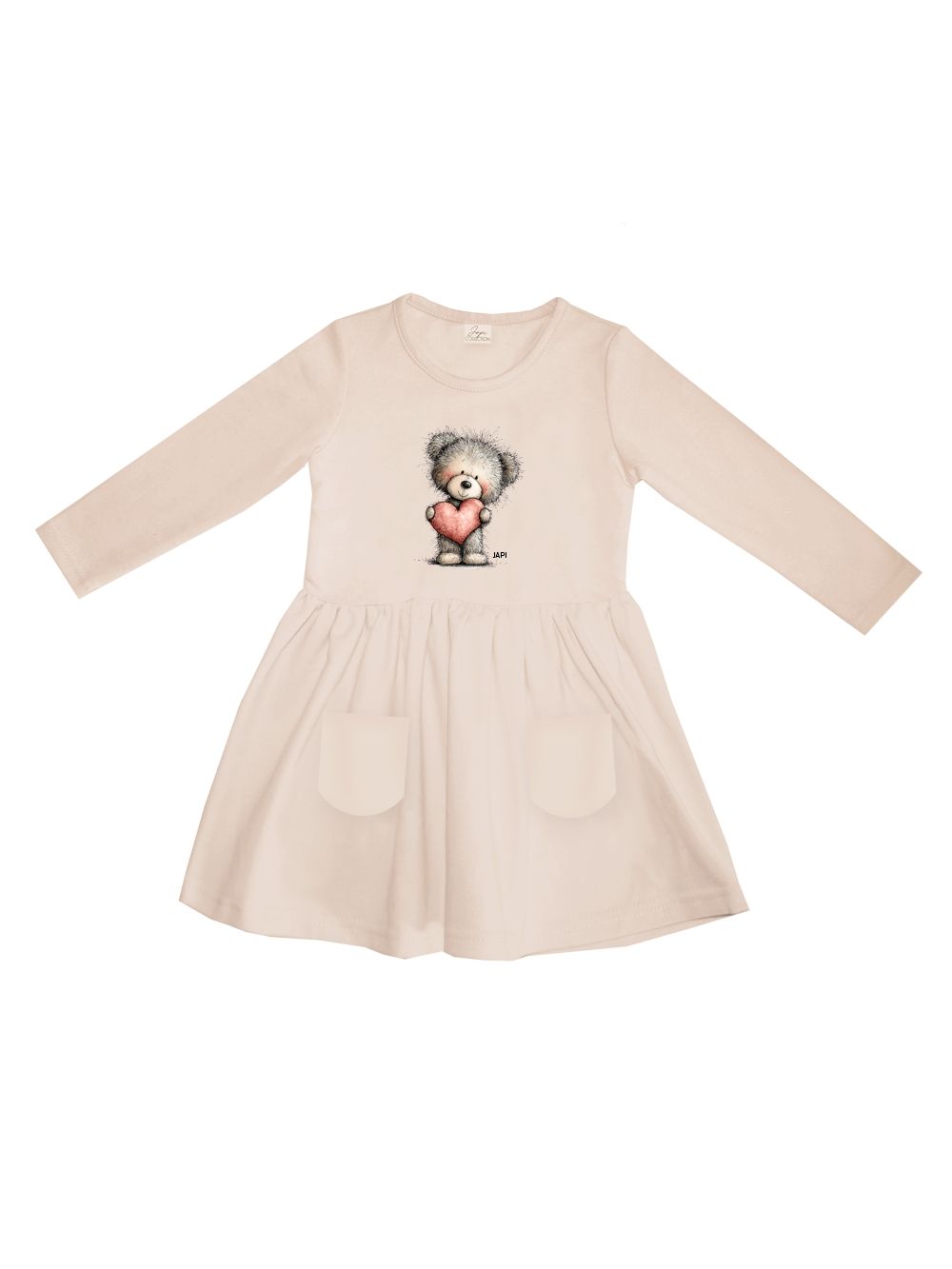 Lányka hosszú ujjú ruha HEART TEDDY