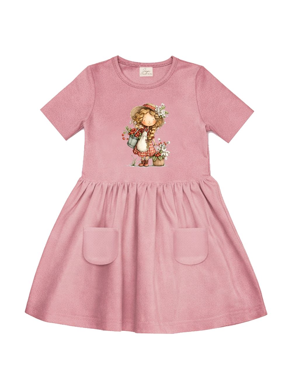 Lányka rövid ujjú ruha CHERRY GIRL