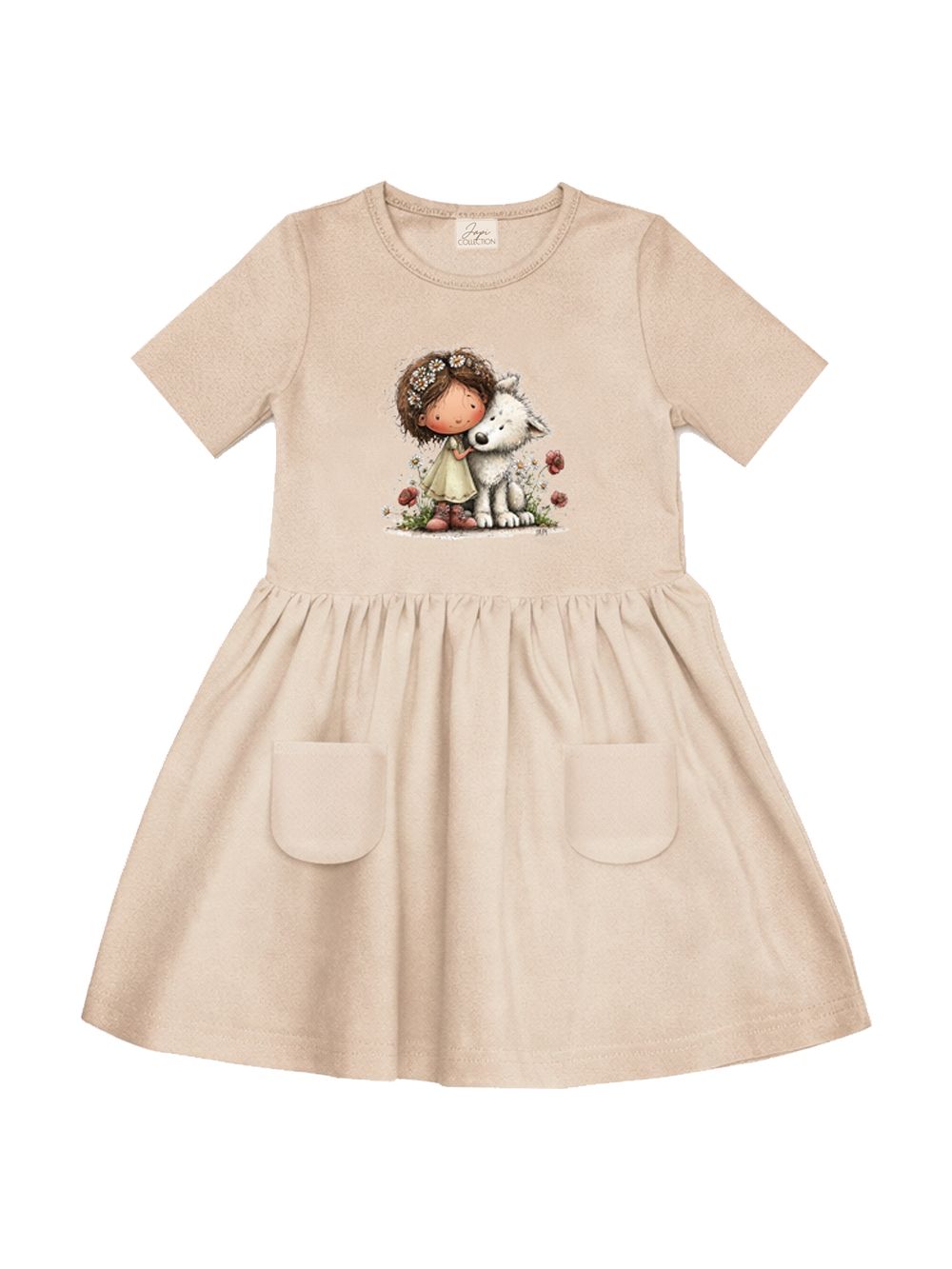 Lányka rövid ujjú ruha LITTLE HUG