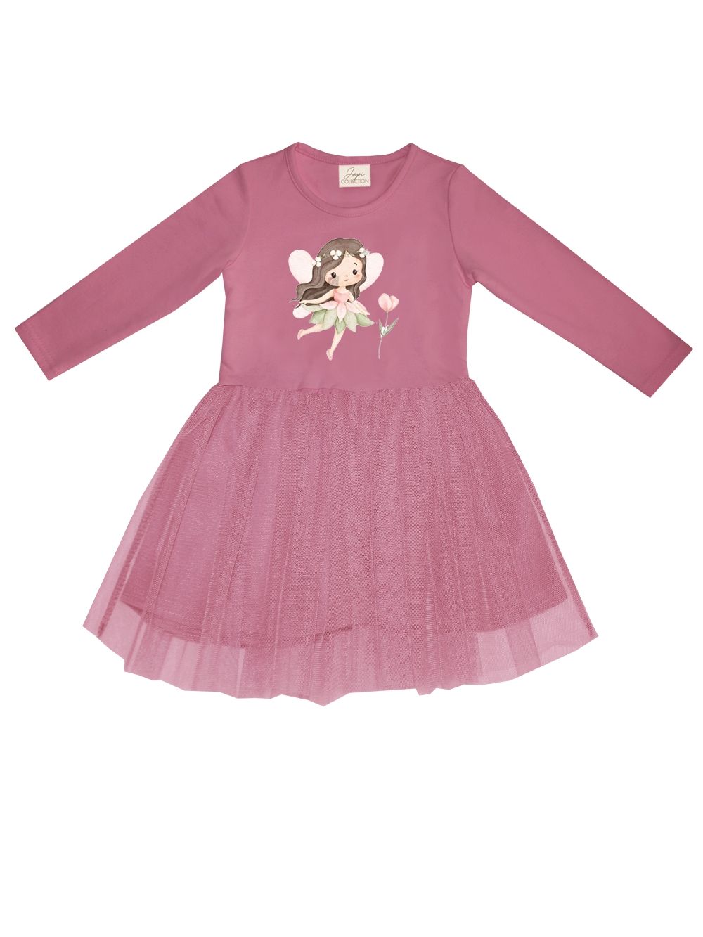 Lányka tüll LITTLE FAIRY ruha hosszú ujjal