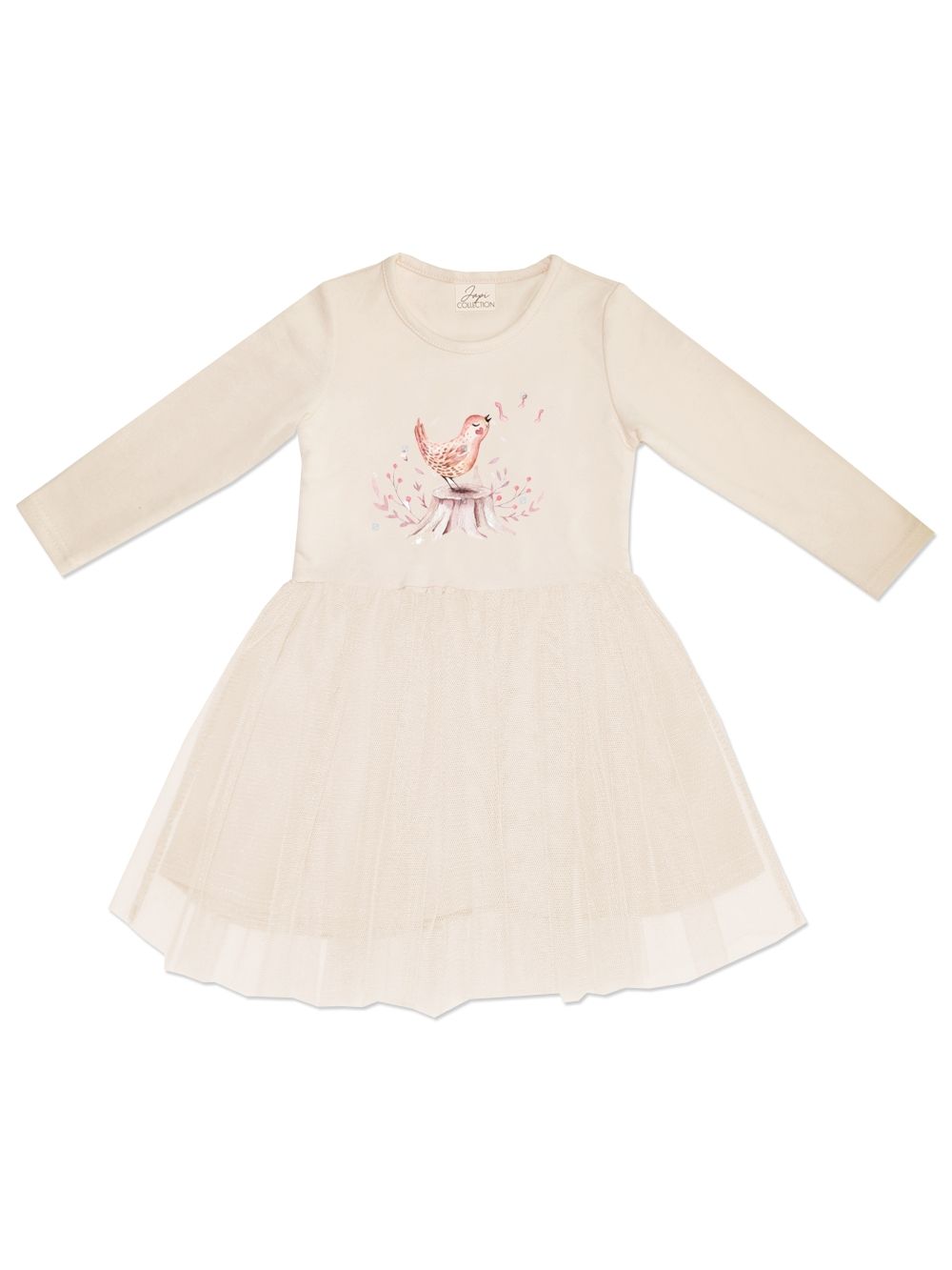 Lányka tüll MUSIC ruha hosszú ujjal