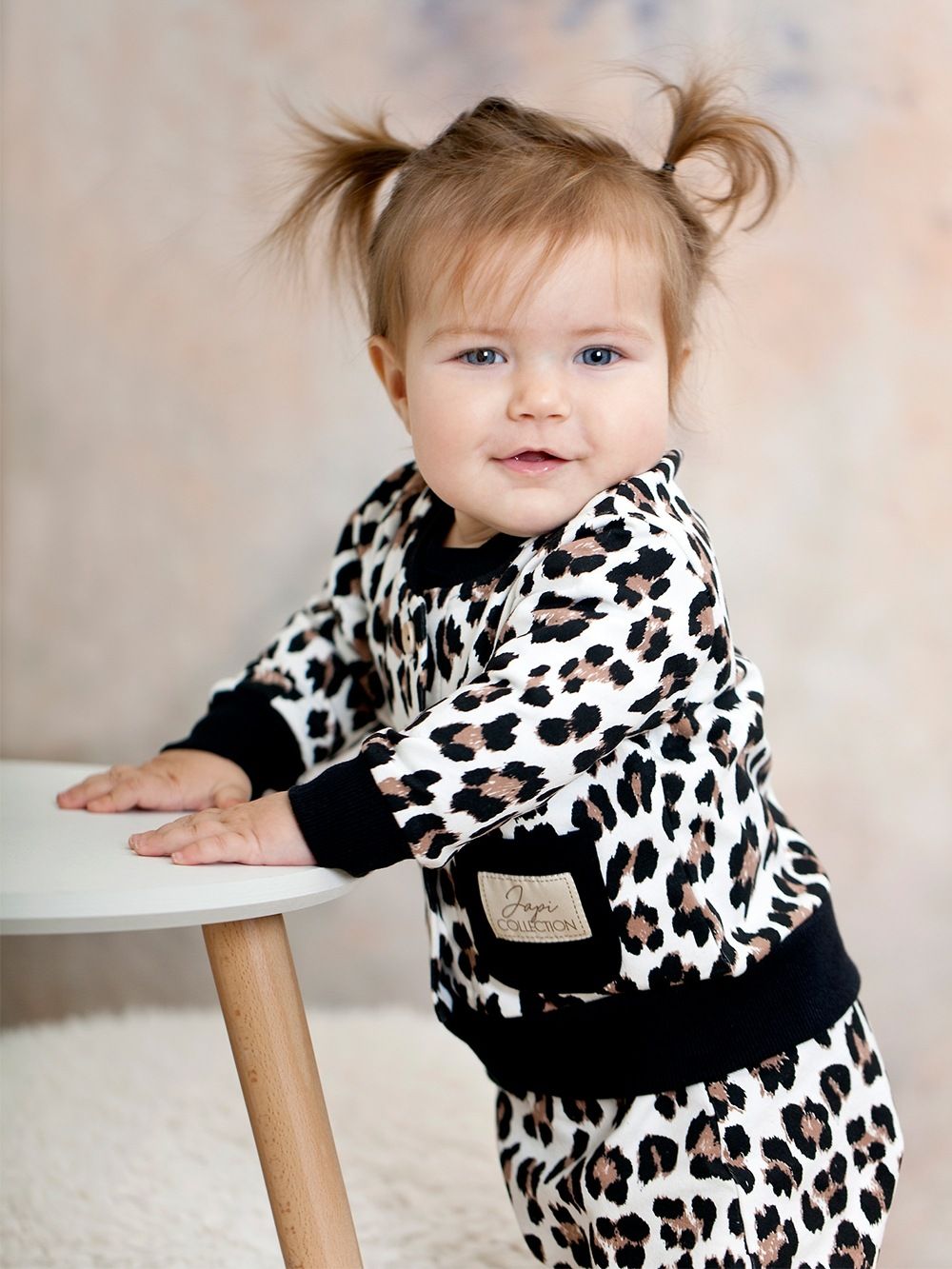 Lányos pulóver bélés Leopard