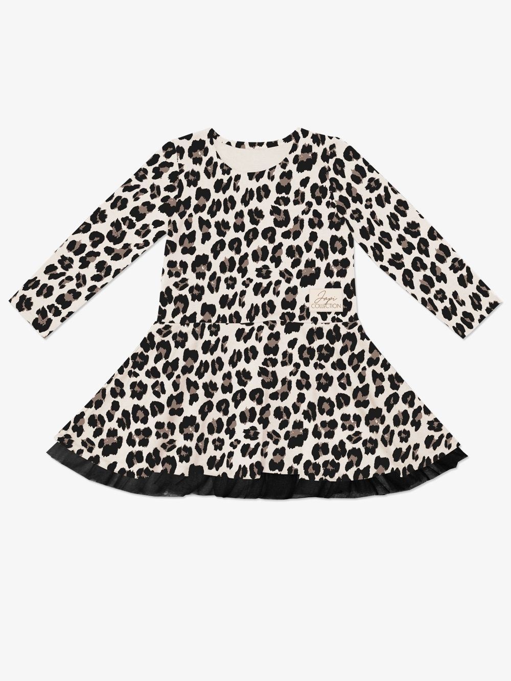 Leopard hosszú ujjú lányos ruha