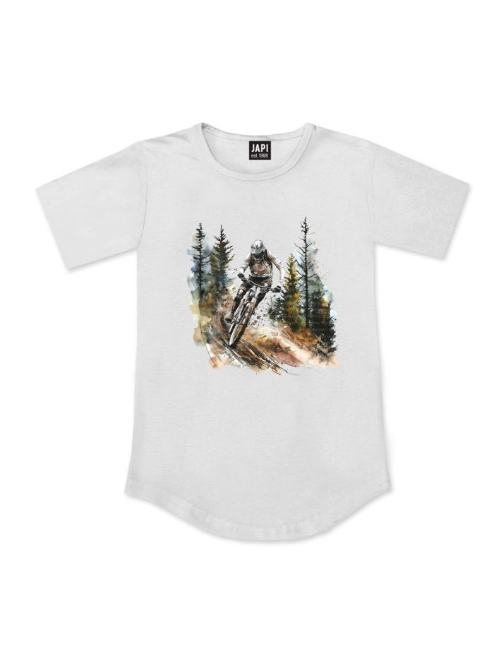 Fiú rövid ujjú MOUNTAIN BIKE póló