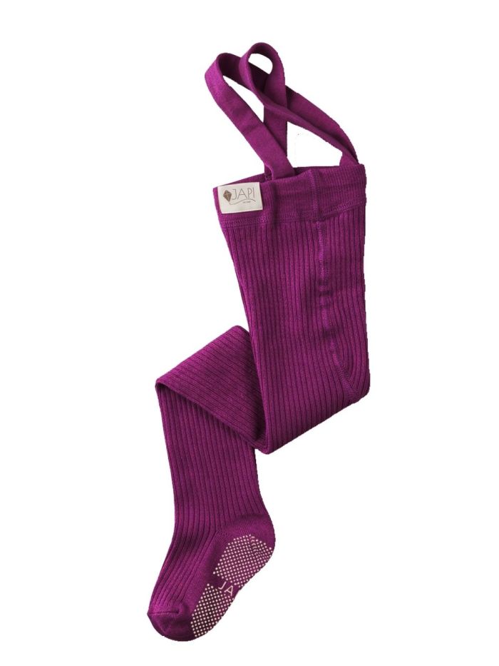 Gyerek kantáros harisnya csúszásgátló RIB SLIM 2