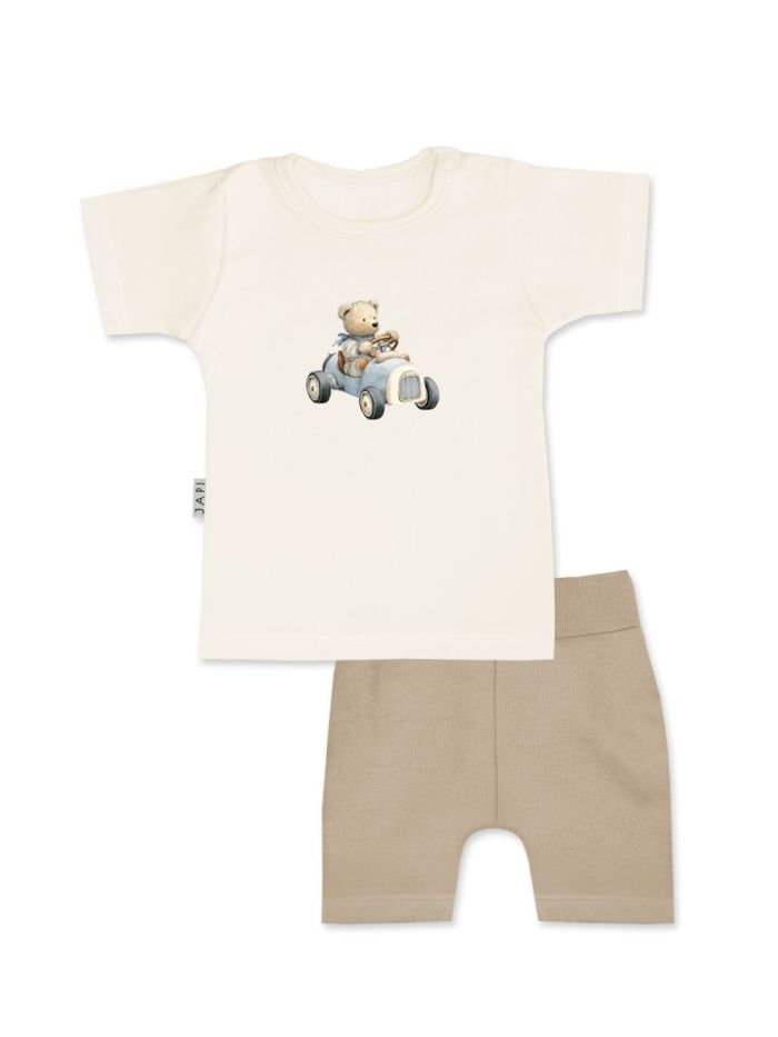 Gyerek szett póló + rövidnadrág TEDDY CAR