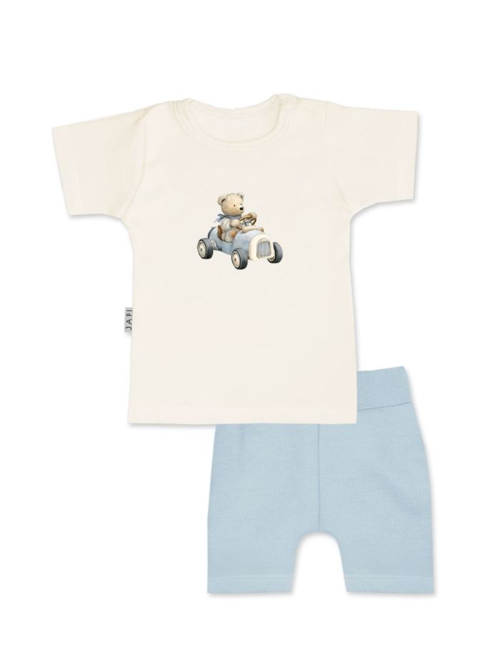 Gyerek szett póló + rövidnadrág TEDDY CAR