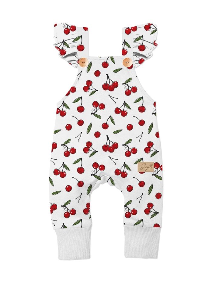 dievčenské tepláky na traky s čerešňami