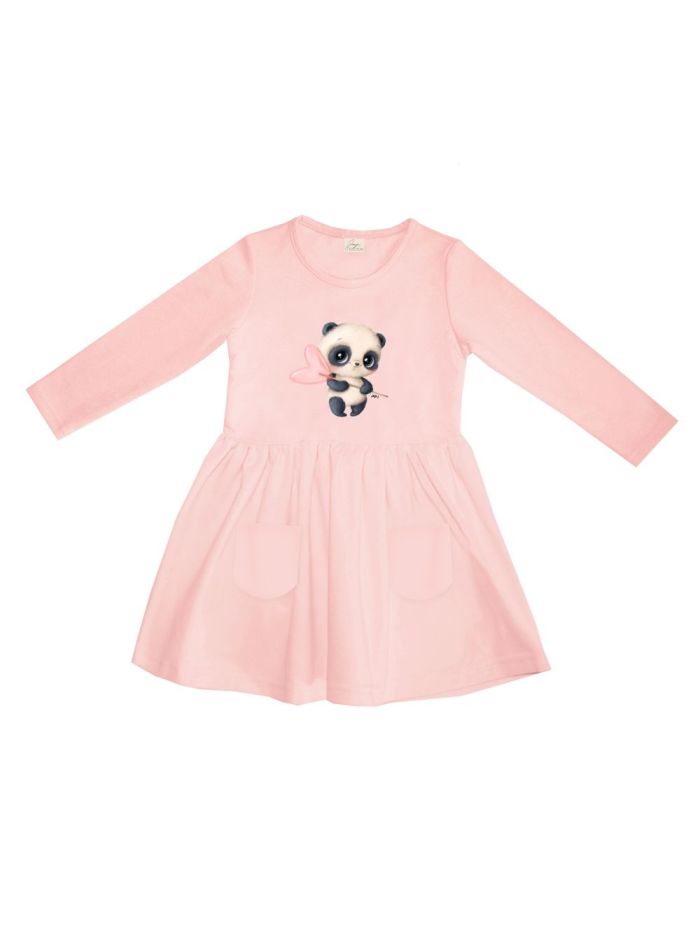 Lányka hosszú ujjú ruha SWEET PANDA