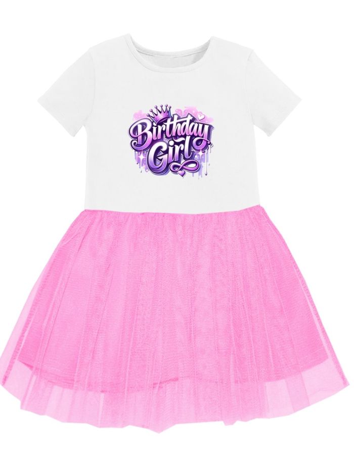 Lányka rövid ujjú ruha HAPPY