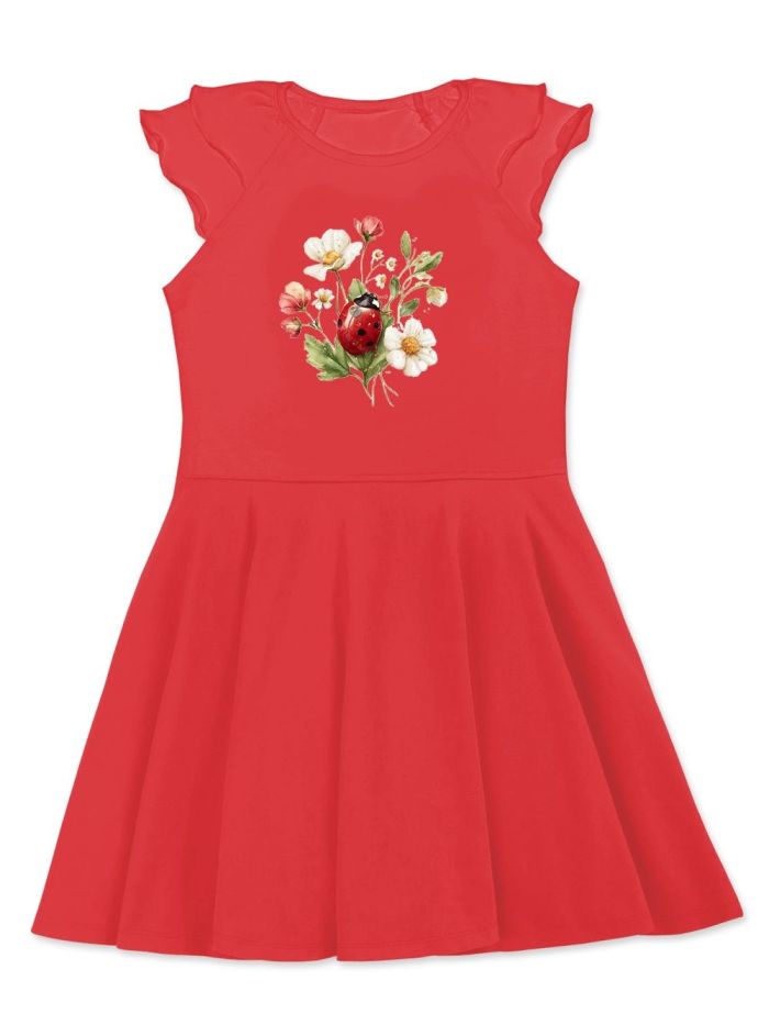 Lányka rövid ujjú ruha  LADY BIRDS