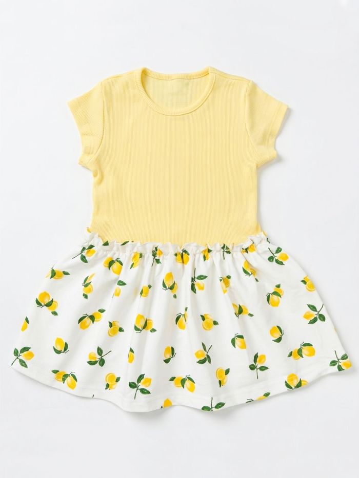 Lányka rövid ujjú ruha LEMONS
