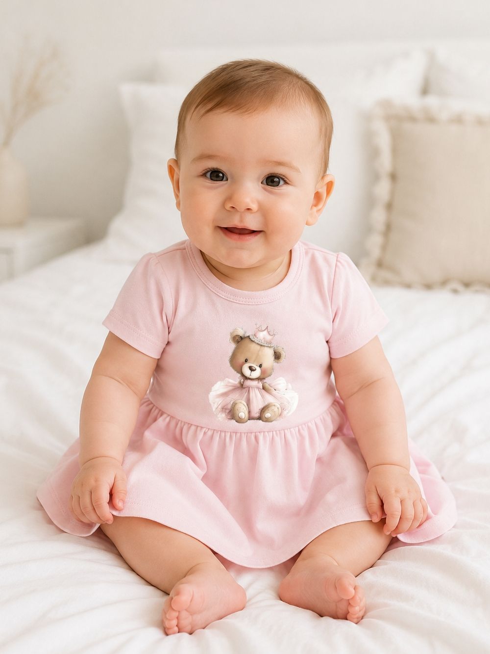 Mintás baba body rövid ujjú TEDDY PRINCESS