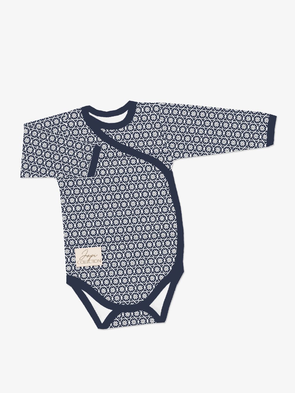 Oldalt kapcsos body BLUE hosszú ujjú