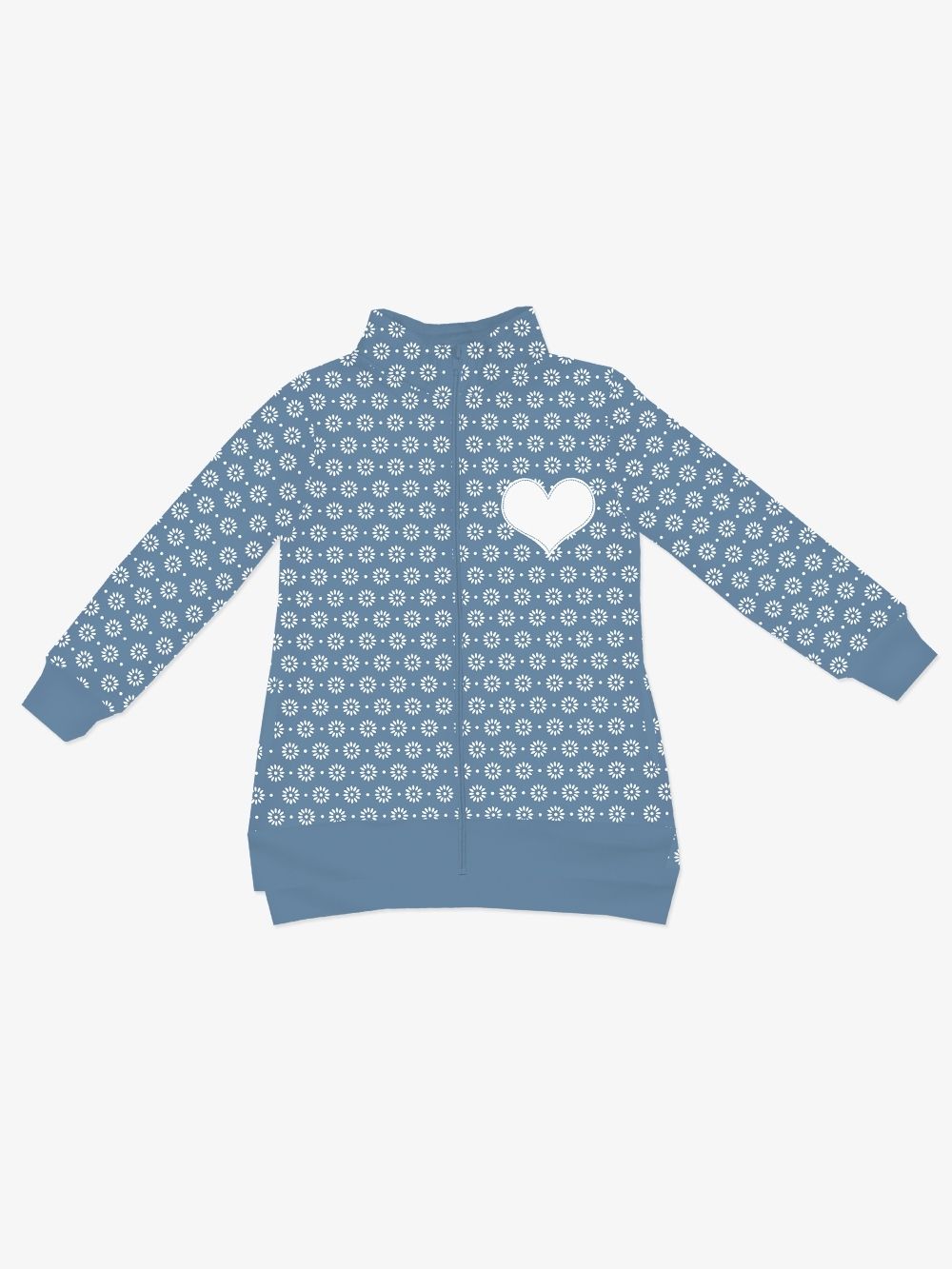 Pastel szív lányos pulóver