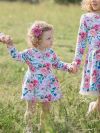 bavlnené body šaty s kvetovaným vzorom