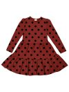 Lányka hosszú ujjú ruha ROMANTIC DOTS