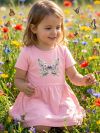 Lányka rövid ujjú ruha BUTTERFLY