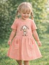 Lányka rövid ujjú ruha LOVELY BUNNY