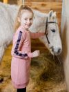 Lányos pulóver párnázással HORSE Hosszú ujjú