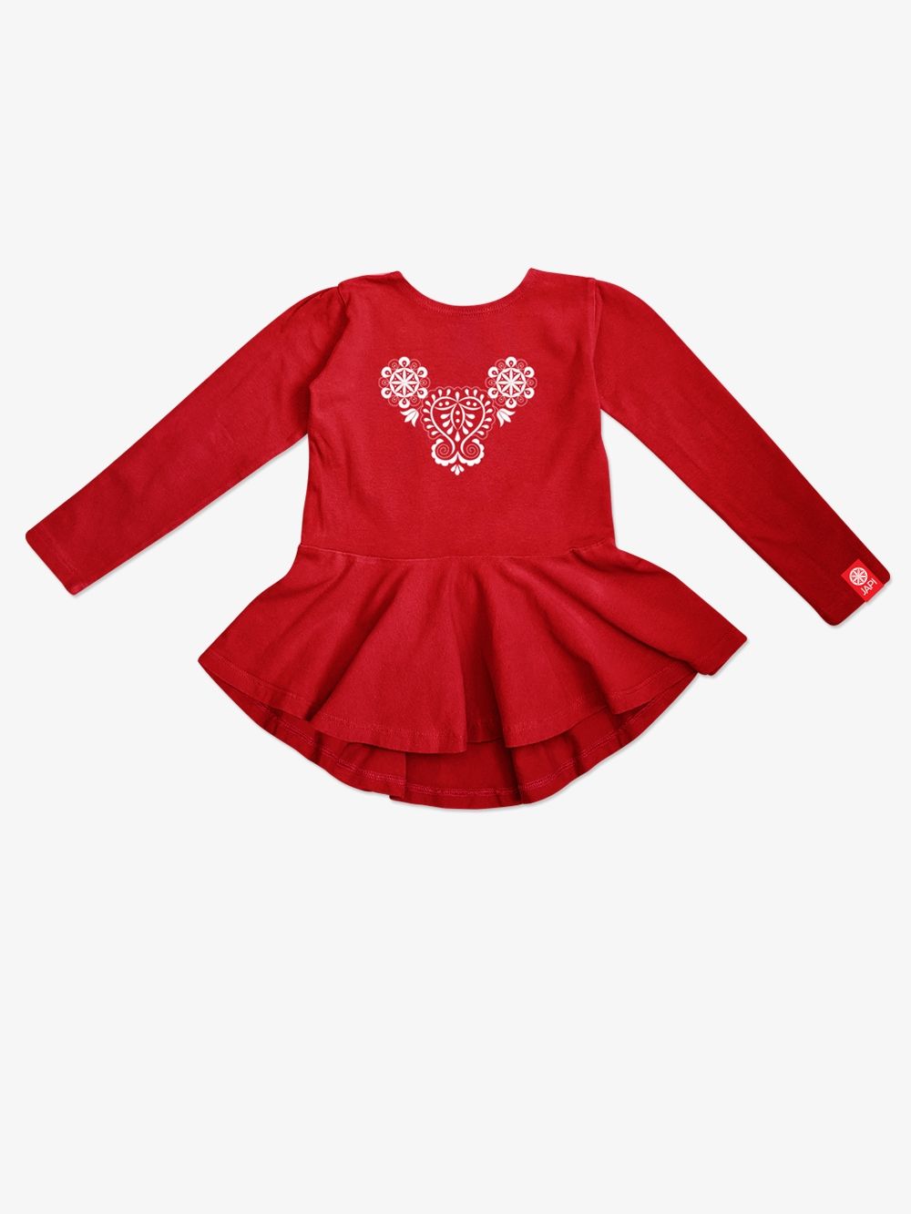 Červená dievčenská tunika